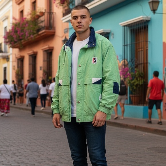 Essentials Vibrant Green Kids Raincoat - Picture 2 of 14